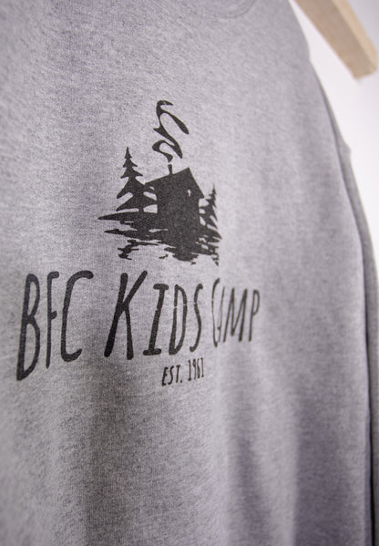 Camp Pullover Sweater - Grey with Charcoal Logo